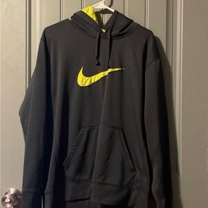 Nike Black Hoodie with Yellow Swoosh